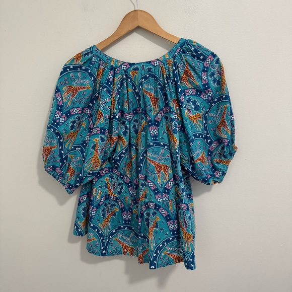 Printfresh Organic Cotton Giraffe Print Blouse - Picture 5 of 7